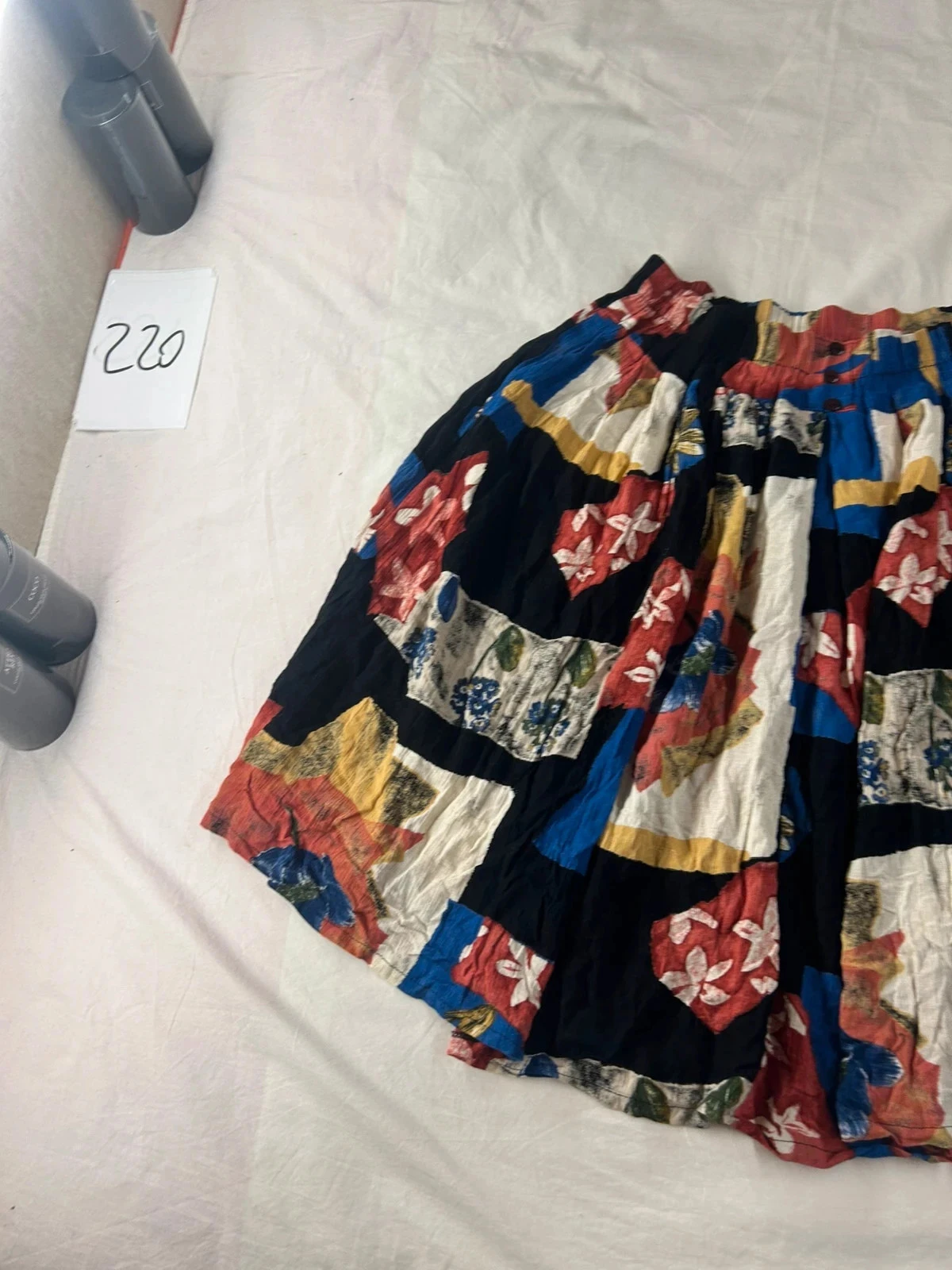 Falda midi de viscosa 100% con estampado vinateb – photo 3